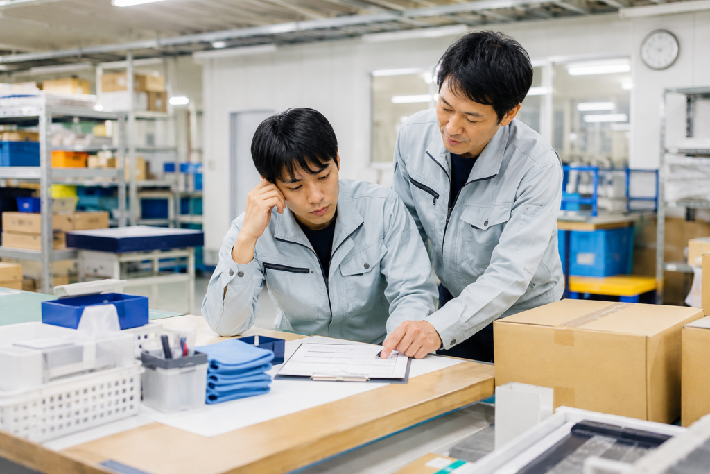 終業前に疲れが出やすい時間帯を共有し確認しやすい形へ整える職場改善の場面